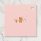 Schattigee kerst kinder vakantie feestuitnodiging bedankjes labels (Achterkant)