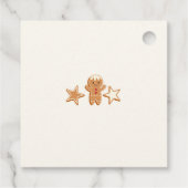 Schattigee kerst kinder vakantie feestuitnodiging bedankjes labels (Achterkant)