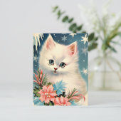 Schattigee Kerst  Kitten Briefkaart | Schattig (Staand voorkant)