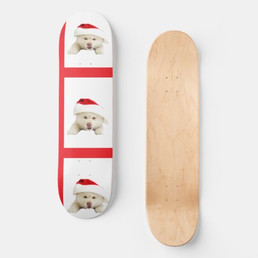 Schattigee kerst kitten & hart lijn kunst persoonlijk skateboard (Voorkant)