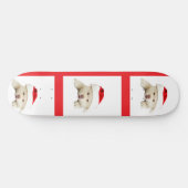 Schattigee kerst kitten & hart lijn kunst persoonlijk skateboard (Horizontaal)