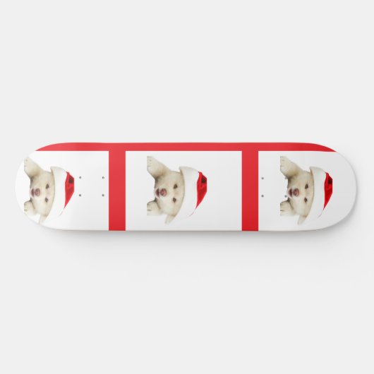 Schattigee kerst kitten & hart lijn kunst persoonlijk skateboard (Horizontaal)