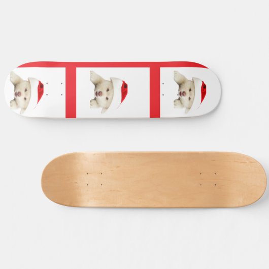 Schattigee kerst kitten & hart lijn kunst persoonlijk skateboard (Horizontaal)