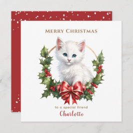 Schattigee Kerst Kitten Kat Liefhebber Christmas K Kaart