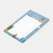 Schattigee kerst kitty cat om te doen lijst post-it® notes (Schuin)