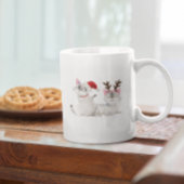Schattigee Kerst Kitty Kat Santa Hoed & Antlers Koffiemok