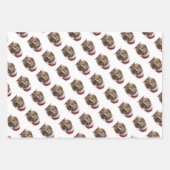 Schattigee kerst kiwi, op maat inpakpapier vel (Voorkant 2)