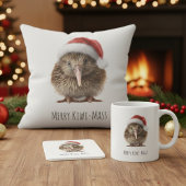 Schattigee kerst kiwi, op maat kartonnen onderzetters