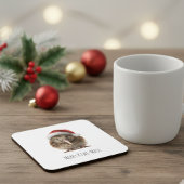 Schattigee kerst kiwi, op maat kartonnen onderzetters