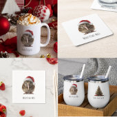 Schattigee kerst kiwi, op maat kartonnen onderzetters