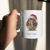 Schattigee kerst kiwi, op maat koffiemok