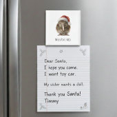 Schattigee kerst kiwi, op maat magneet