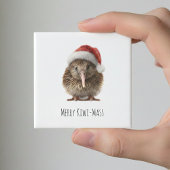 Schattigee kerst kiwi, op maat magneet