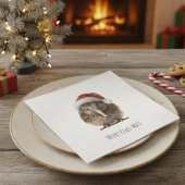 Schattigee kerst kiwi, op maat servet