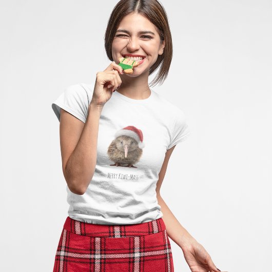 Schattigee kerst kiwi, op maat t-shirt