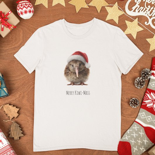 Schattigee kerst kiwi, op maat t-shirt