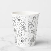 Schattigee Kerst Kleurbekers Papieren Bekers (Voorkant)