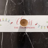 Schattigee Kerst Kleurrijke String Lights Custom Korte Tafelloper