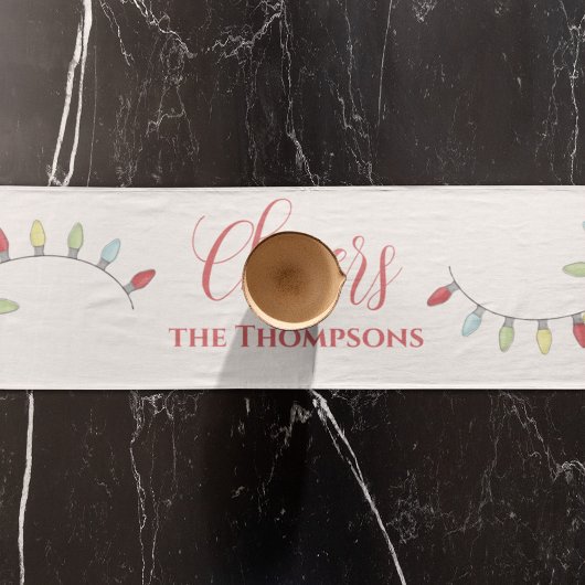 Schattigee Kerst Kleurrijke String Lights Custom Korte Tafelloper