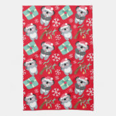 Schattigee kerst Koala Theedoek (Verticaal)
