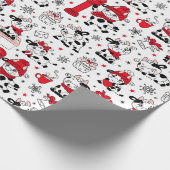 Schattigee Kerst Koe Bull Cadeaupapier (Hoek)