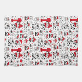 Schattigee Kerst Koe Bull Theedoek (Horizontaal)