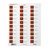 Schattigee kerst koe etiket (Full Sheet)