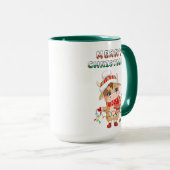 Schattigee kerst Koe in winterkledij Mok (Voorkant rechts)