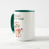 Schattigee kerst Koe in winterkledij Mok (Voorkant links)