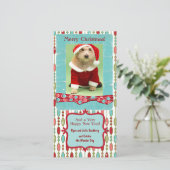 Schattigee kerst kralen Whimsy Custom Feestdagenkaart (Staand voorkant)