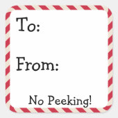 Schattigee Kerst Label Stickers (Voorkant)