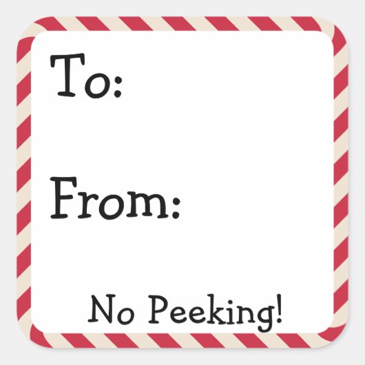 Schattigee Kerst Label Stickers (Voorkant)