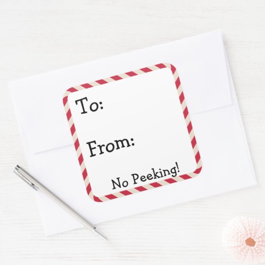 Schattigee Kerst Label Stickers (Envelop)