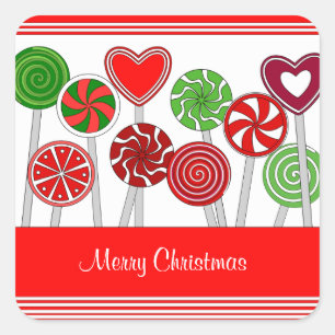 Schattigee Kerst Lollipops Sticker