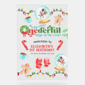 Schattigee Kerst Meest Mooie Eerste Verjaardag Acryl Bord (Voorkant)