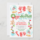 Schattigee Kerst Meest Mooie Eerste Verjaardag Kaart (Voorkant)