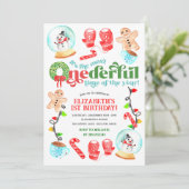 Schattigee Kerst Meest Mooie Eerste Verjaardag Kaart (Staand voorkant)