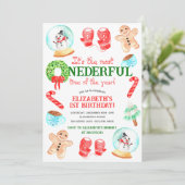 Schattigee Kerst Meest Mooie Eerste Verjaardag Kaart (Staand voorkant)