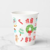 Schattigee Kerst Meest Mooie Eerste Verjaardag Papieren Bekers (Voorkant)