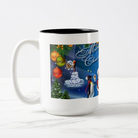 Schattigee kerst Mok voor winterschepen (Links)