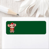 Schattigee Kerst Mouse Adresetiketten Etiket (Insitu)