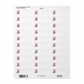 Schattigee Kerst Mouse Adresetiketten Etiket (Full Sheet)