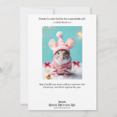 Schattigee kerst muis bijbelvers foto feestdagenkaart (Achterkant)
