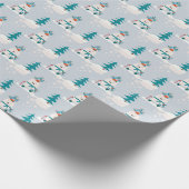 Schattigee Kerst Nieuwjaar Mr Snow Beer Cadeaupapier (Hoek)