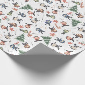 Schattigee kerst Ninja Warrior Kinder vakantie Cadeaupapier (Hoek)