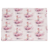 Schattigee kerst notenkraker ballerina waterverf groot cadeauzakje (Voorkant)