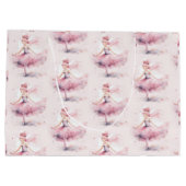 Schattigee kerst notenkraker ballerina waterverf groot cadeauzakje (Achterkant)