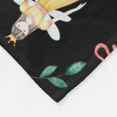 Schattigee kerst notenkraker op een zwarte achterg fleece deken (Hoek)