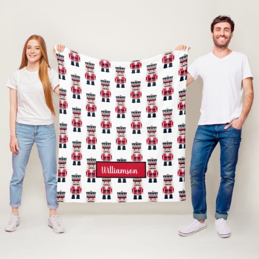 Schattigee Kerst Notenkraker Patroon Fleece Deken (In situ)