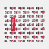 Schattigee Kerst Notenkraker Patroon Fleece Deken (Voorkant (Horizontaal))